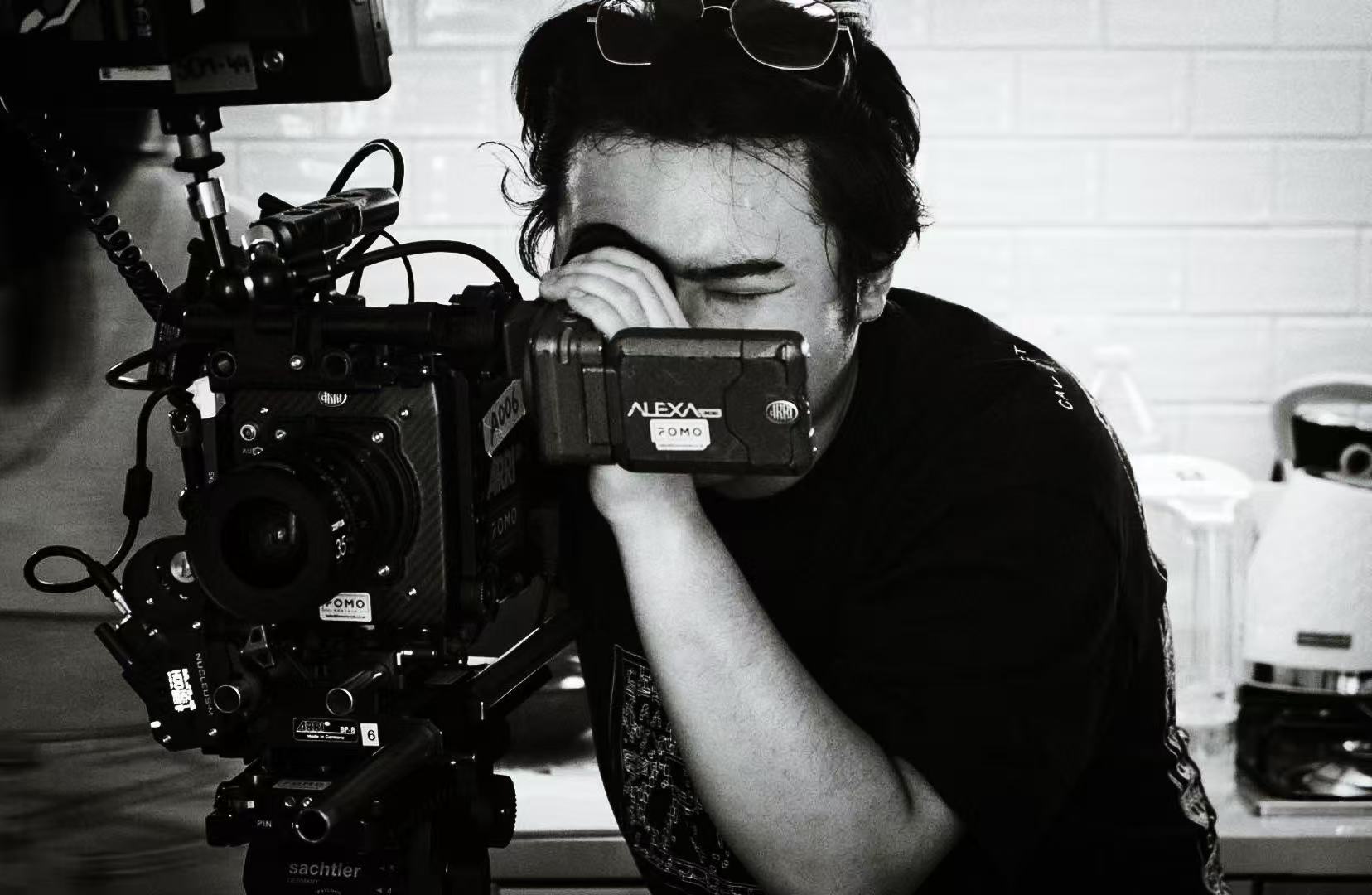 Zhiheng Zhang behind a cinema camera